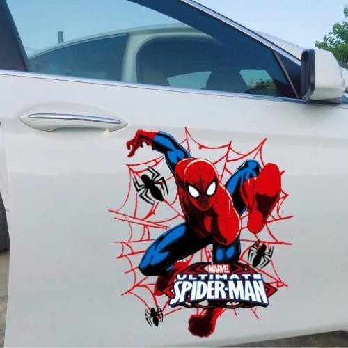 Car Anime Spiderman Scar Sticker Body Sticker Door Scar Blocking ...