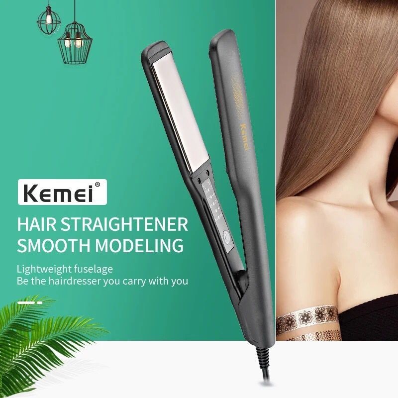 Kemei KM2518 Flat Iron Professional Performance Hair Styler Ceramic