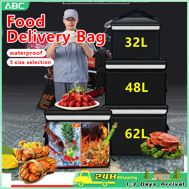 Food Delivery Bag Waterproof 32L/48L/62L Thicken Thermal Insulated Food ...
