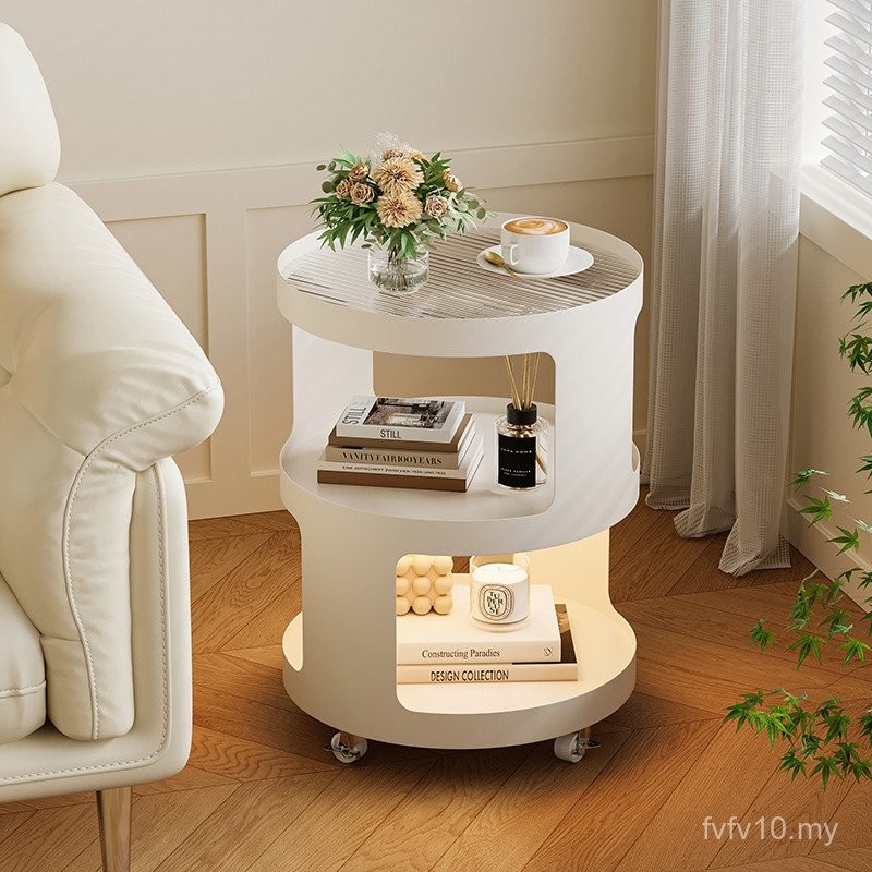 Ly Sofa Side Table Movable Creative Small Round Coffee Table Living ...
