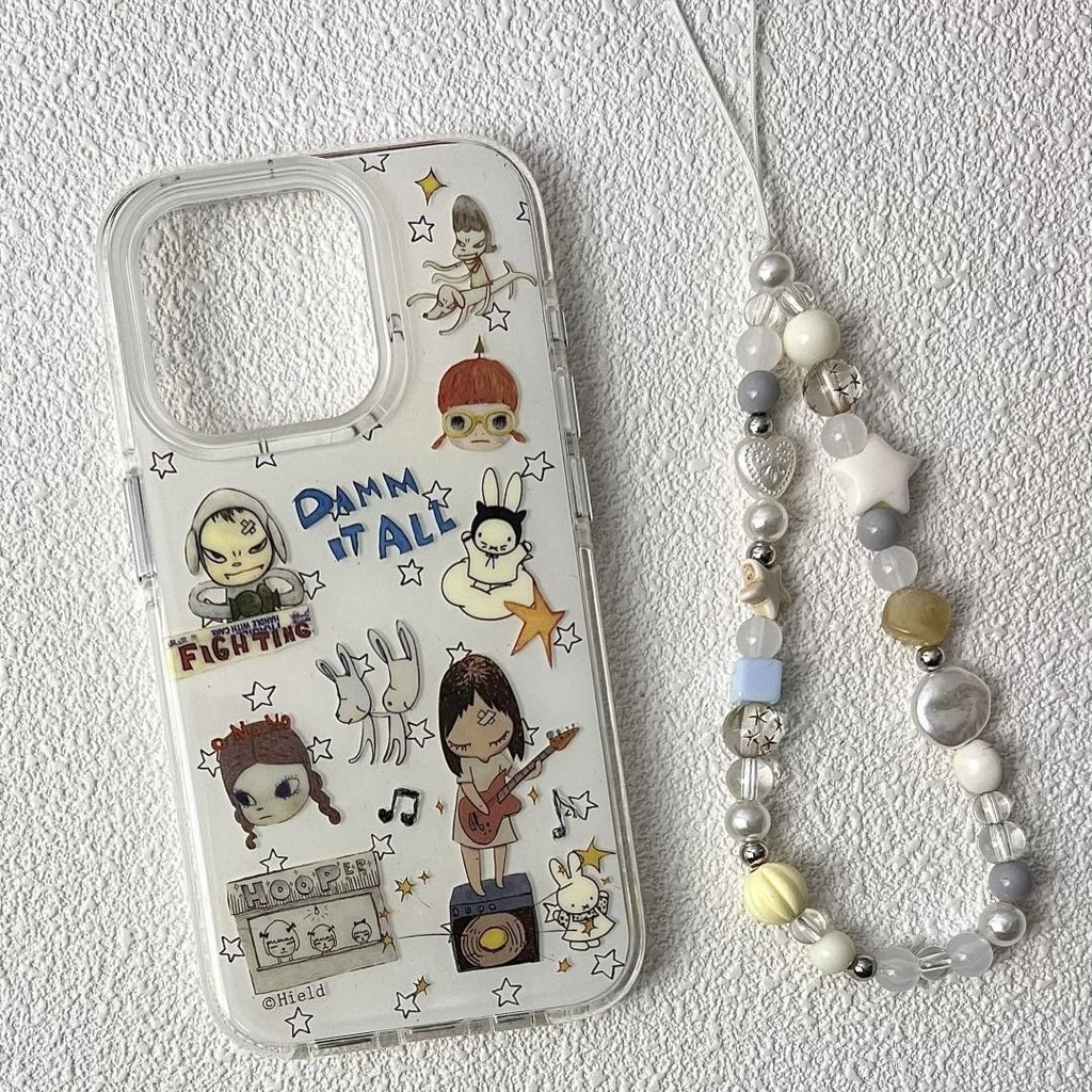 lanyard phone case Phone Case with Wrist Strap in Clear + Black for iPhone 15 Pro