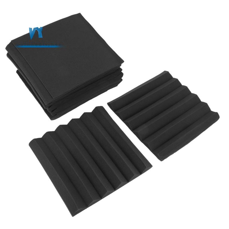 12 PCS Acoustic Wedge Studio Foam Sound Absorption Wall Panels Noise ...