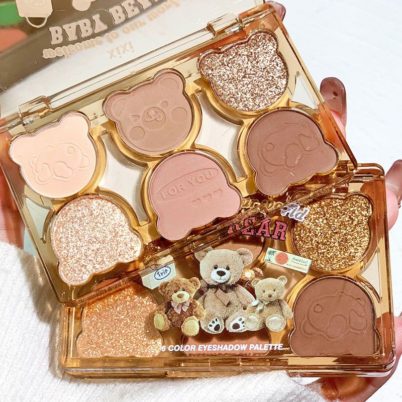 Xixi Six-Color Eyeshadow Palette Earth Color Series High-End Pure ...