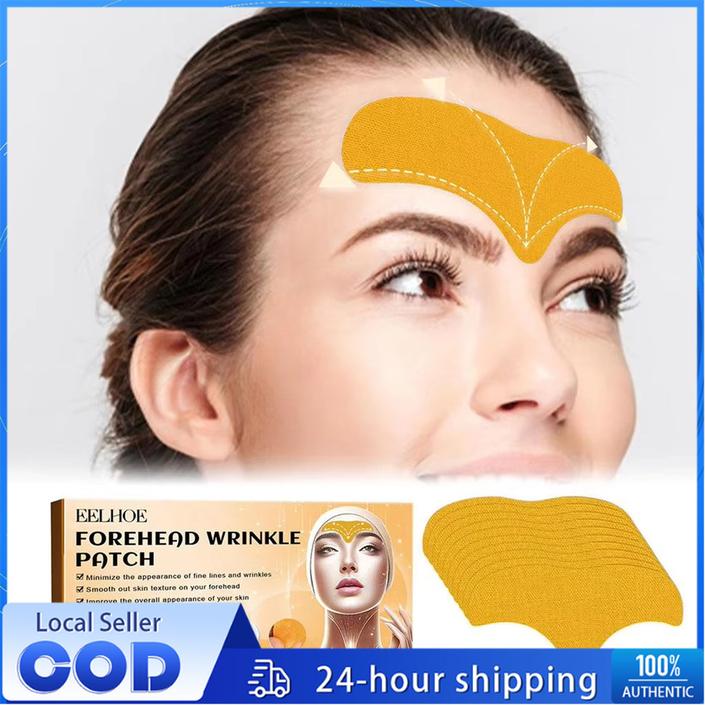 10Pcs Collagen Forehead Wrinkle Patches Smooth Line Hydrolyzed Lifting ...