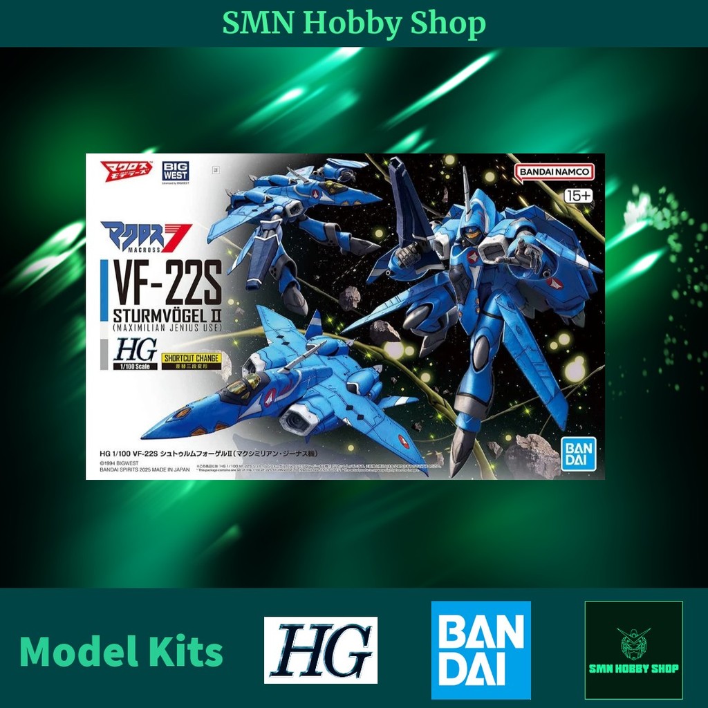 Mô hình lắp ráp HG 1/100 VF-22S STURMVOGEL II (MAXIMILIAN JENIUS USE