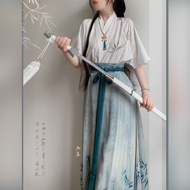 Fragrance Modern Hanfu Ming Style Mini Mamian Skirt