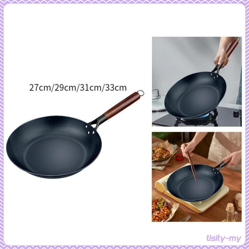 [TisityMY] Wok Pan Frying Pan Cookware Universal Cooking Wok Uncoated
