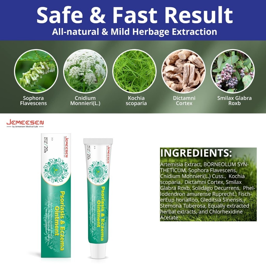 Jemeesen Eczema Cream Psoriasis Ointment Chinese Herbal Antifungal ...