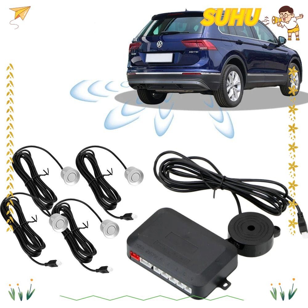 SUHU Parking Sensor Kit, 22mm With 4 Sensors Reverse Radar Sound ...
