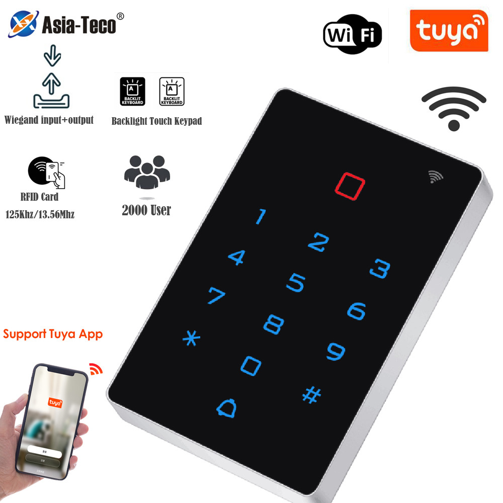 Wifi Tuya App RFID Access Control Keypad Standalone Touch Card Reader ...
