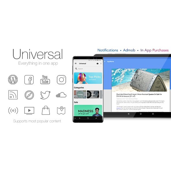 Universal v4.4.1 - Full Multi-Purpose Android App (Android App Project ...