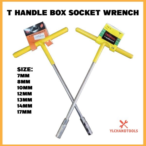 T HANDLE BOX SOCKET WRENCH -RUBBER COATED | Kunci Soket Kotak Pemegang ...