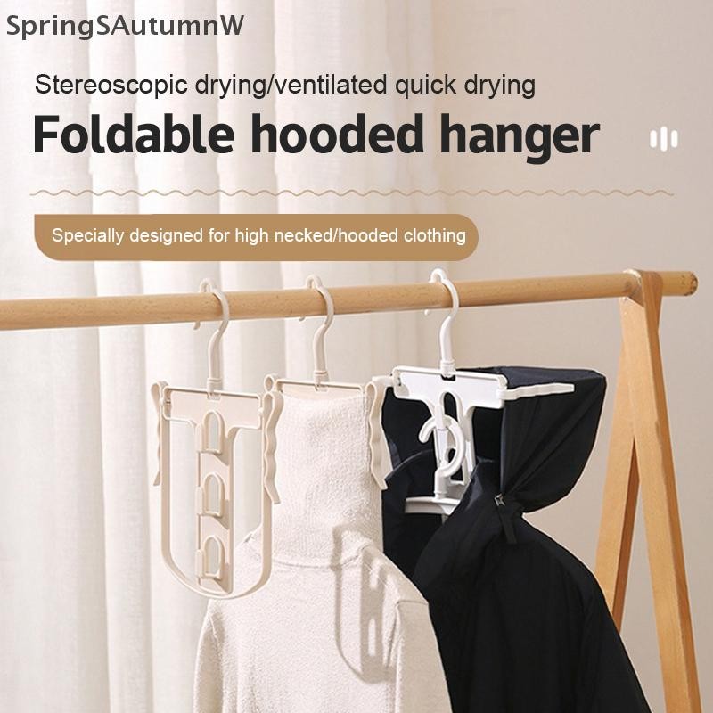 [SpringSAutumnW] Multi-Purpose Foldable Hoodie Clothes Hanger Rotate ...