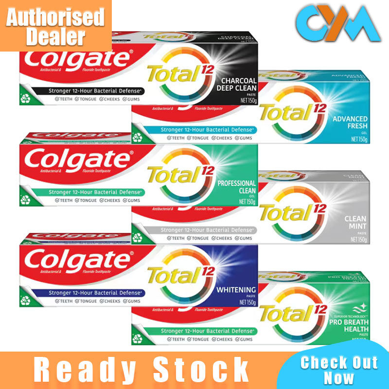 Colgate Toothpaste Total 12 Charcoal Deep Clear 150g Whitening ...