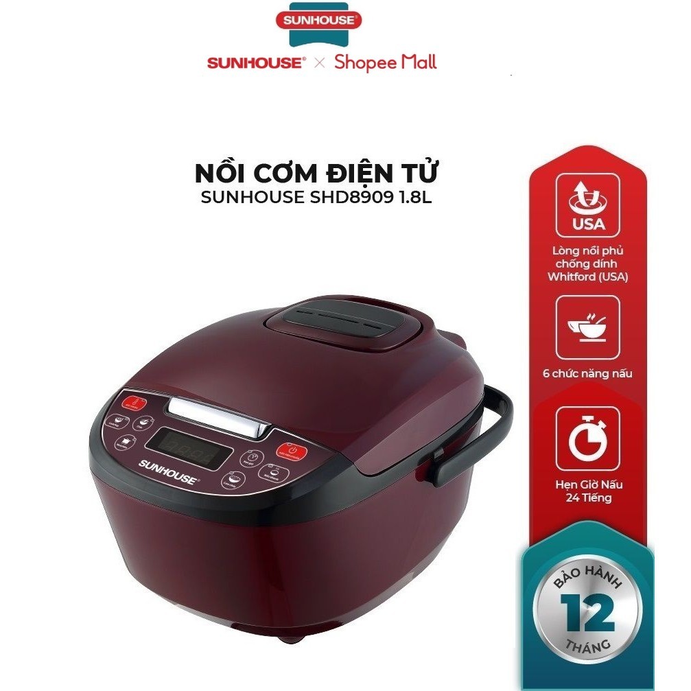 Sunhouse SHD8909 1.8L electronic rice cooker | Shopee Malaysia