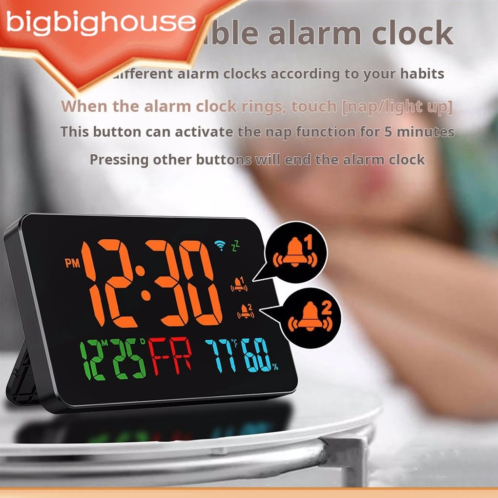 Wifi Clock Desk With Temperature And Humidity Indicator And Date ...
