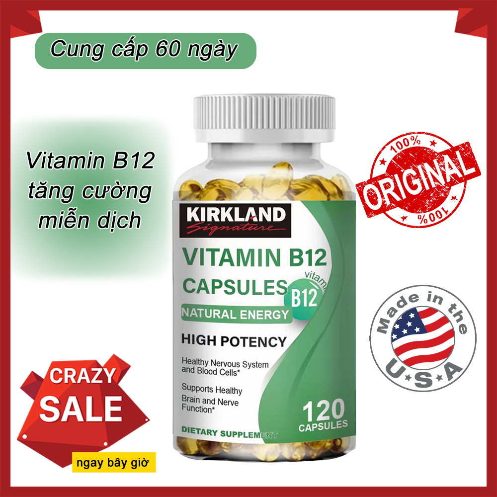 Kirkland 500mcg Vitamin B12 capsules help the brain and nerves work ...