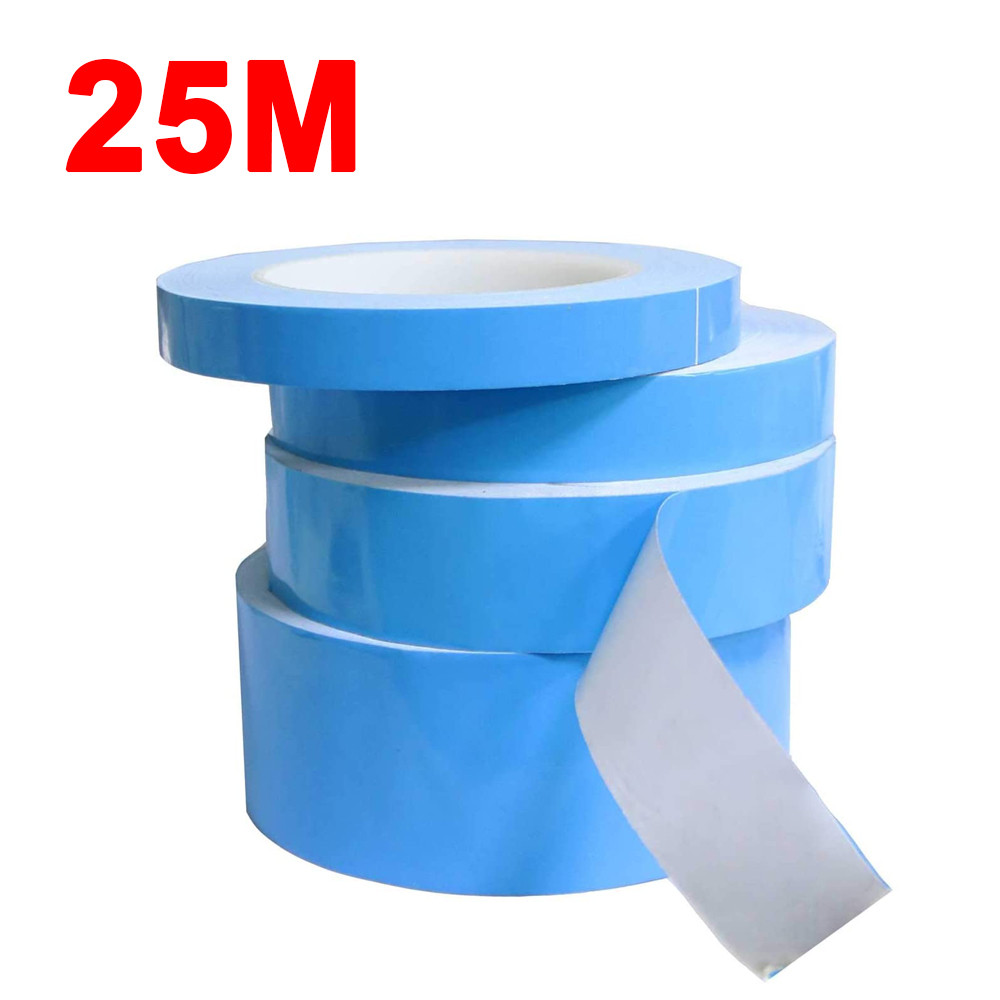 25M Double Side Thermal Conductive Tape 5-25mm Width Blue Heat Transfer ...