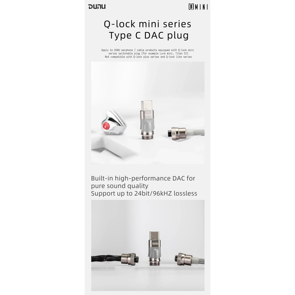 DUNU Q-Lock Mini Series Type-C DAC Plug Applicable to Titan S2 / LYRE ...