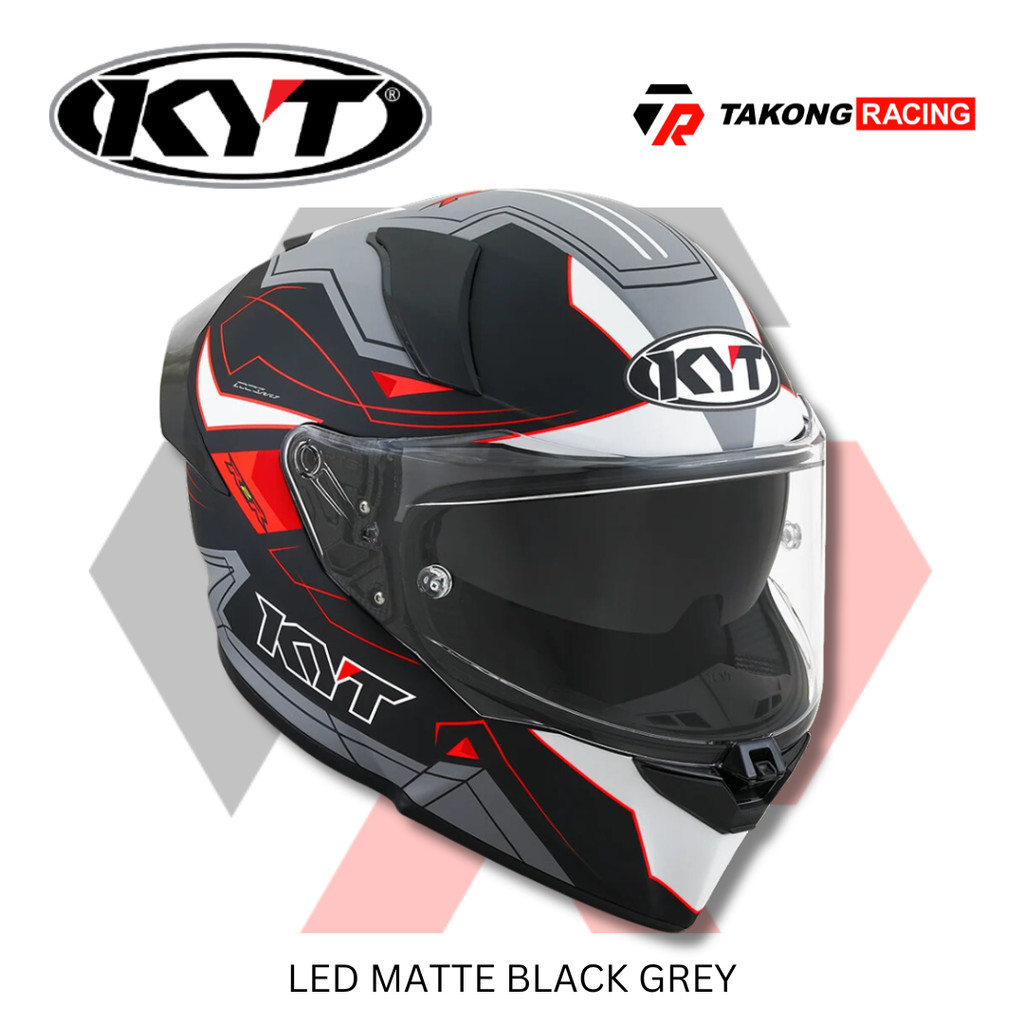 KYT Helmets - R2R Pro LED Matte Black Grey | Shopee Malaysia