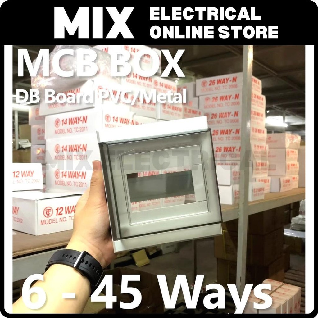 48 Way TC Surface PVC MCB DB BOX / Consumer Unit / Consumer Box ...
