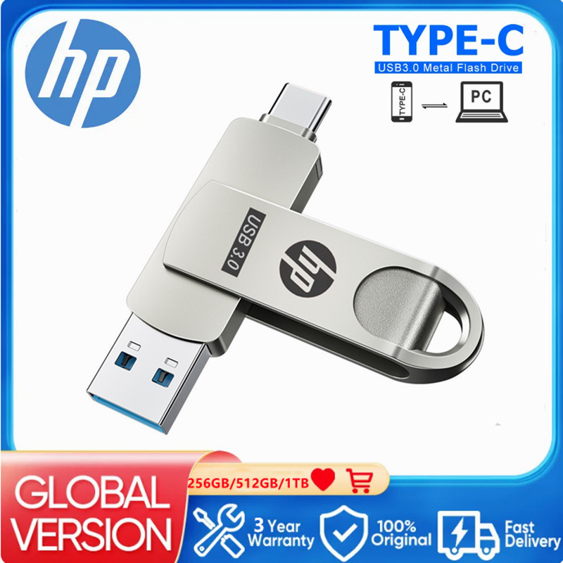 USB 3.0 Metal High Speed Flash Drive OTG 2TB 2 in 1 Pen Drive 1TB USB Stick 512GB