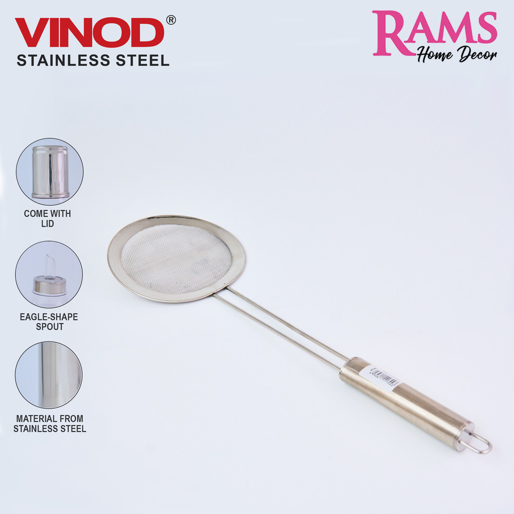 Vinod 14cm Stainless Steel Frying Net with Handle / Fry Net / Alat ...