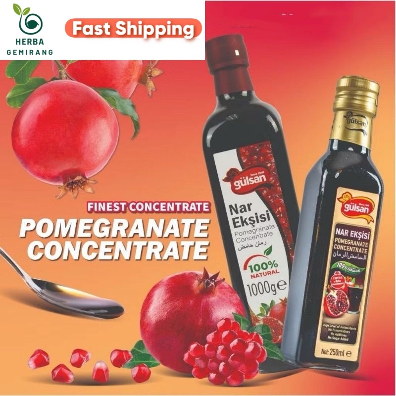 Pati Delima Asli Gulsan~Pomegranate Concentrate Gulsan 250ml | Shopee ...