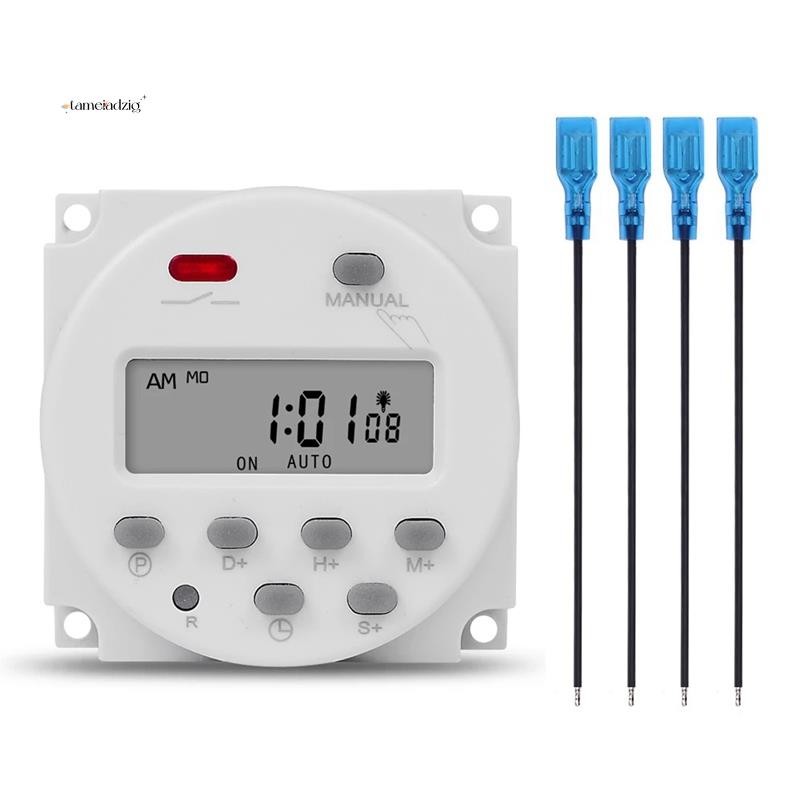 1 Second Interval 12V Digital LCD Timer Switch Weekly Programmable Time ...
