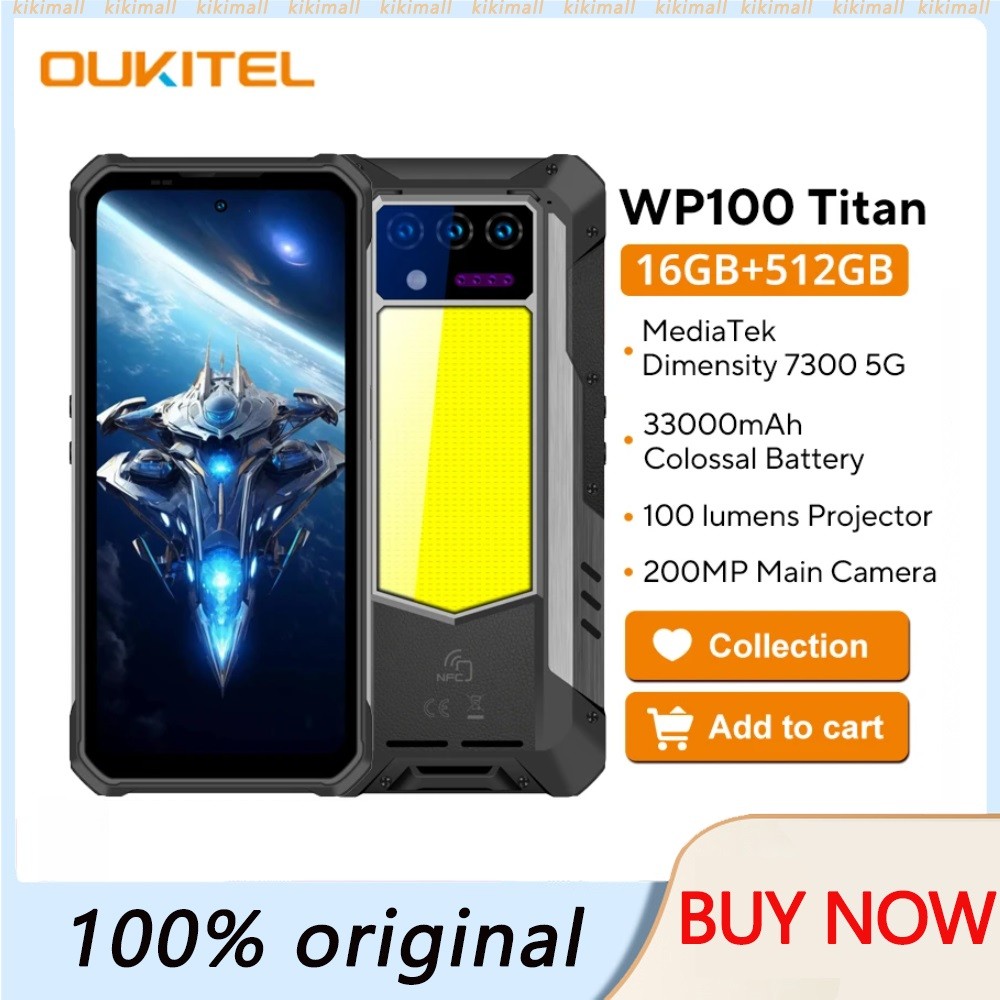 Oukitel WP100 Titan Rugged Phone 33000mAh 66W Charger 200MP Camera ...