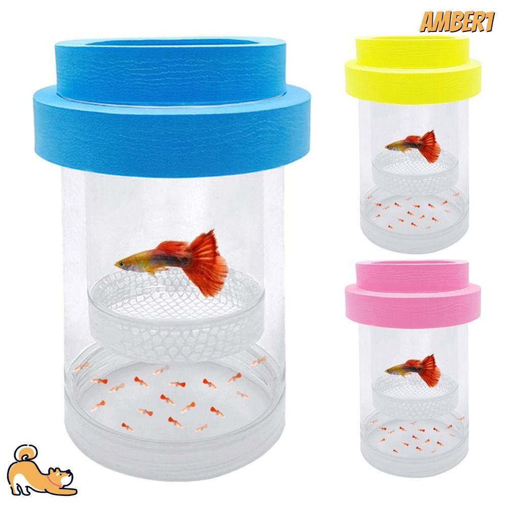 AMBER1 Floating Hatching Box, Plastic Mesh Transparent Floating Fish ...