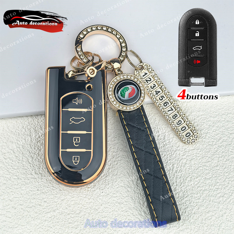 【4buttons】perodua smart car key case For perodua Bezza MYVI AXIA ARUZ ...