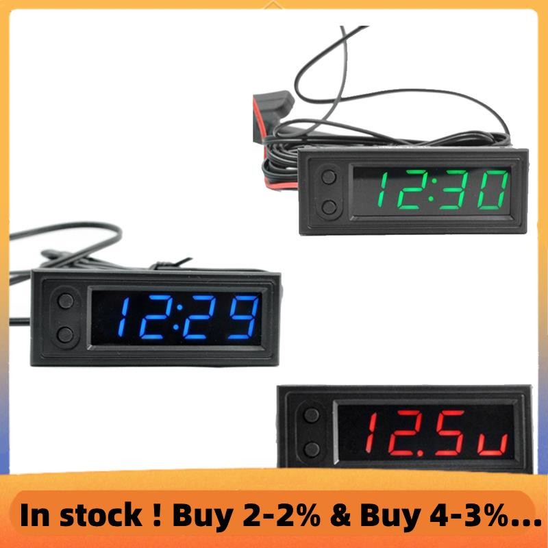 Car Clock Universal Automotive Digital Clock Date 3 in 1 LCD Display ...