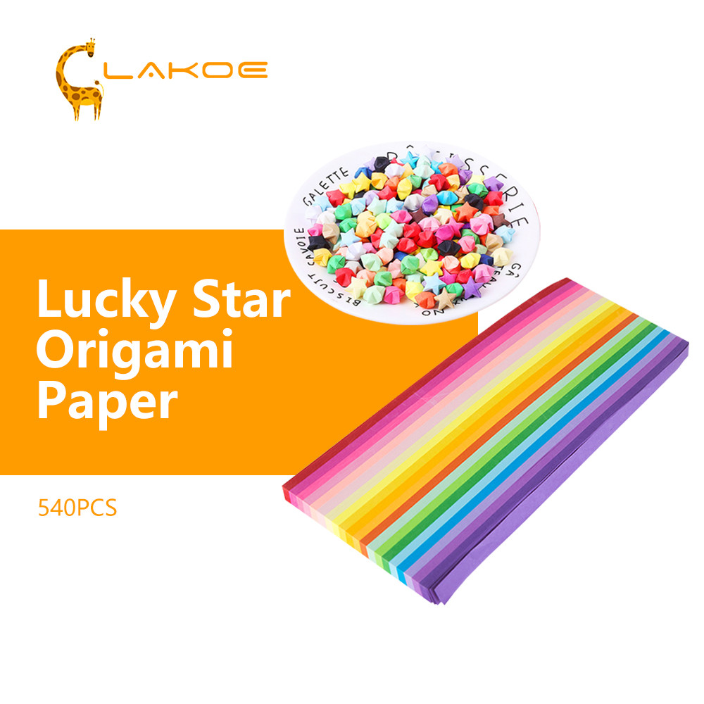 Lakoe 540pcs Lucky Star Origami Paper DIY Colour Stars Origami Paper ...