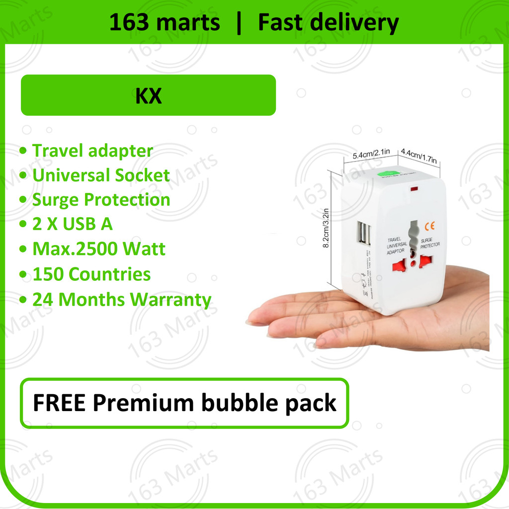 KX Surge Protector Travel Multiple Adapter Plug adaptor Socket ...