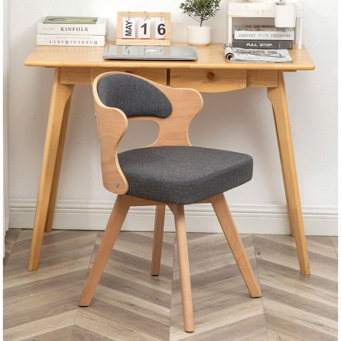 Solid wood home rotating computer chair student desk chair simple ...