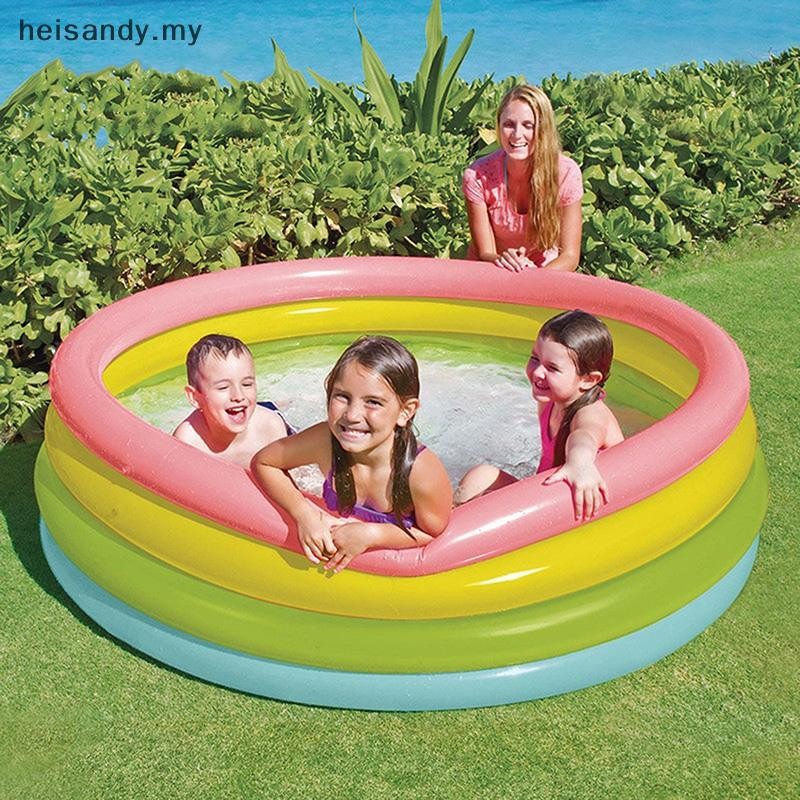 heisandy.my 1 Piece Big Children's Inflatable Swimming Pool Rainbow ...