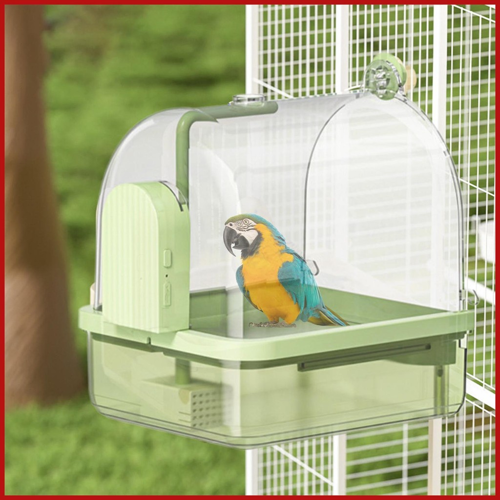 thumbnail image 2 of Parrot Bath Parakeet Bath Fountain Bird Cage Accessories Automatic 2 of 13
