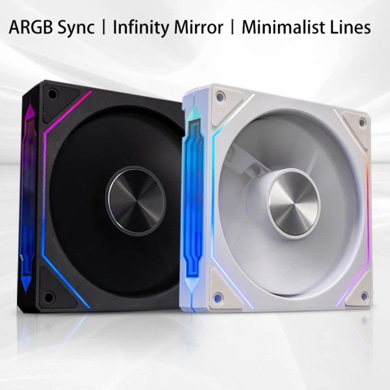 120mm PC Case Fan Infinite Mirror Effect 5V 3Pin ARGB 4Pin PWM Case ...