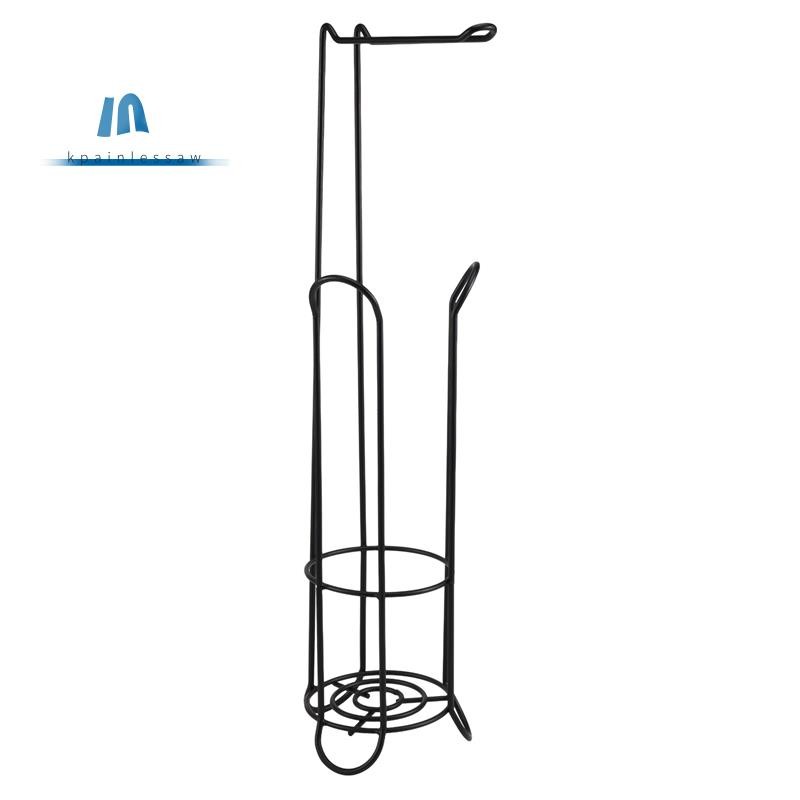 Stainless Steel Floor Standing Paper Roll Towel Holder Stand Organizer