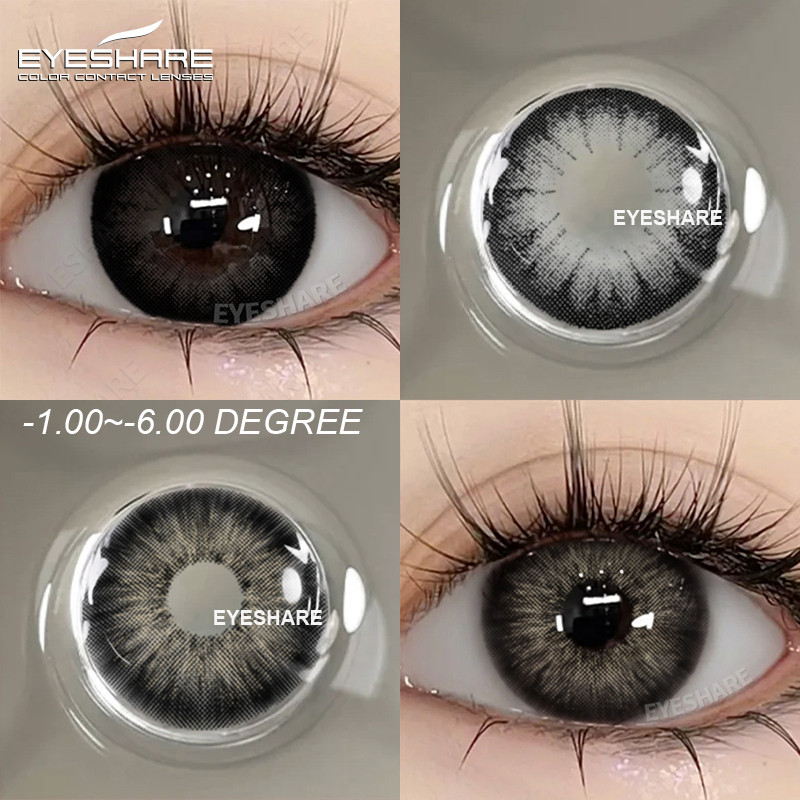 EYESHARE BEAUTYEYE Series Black Myopia Contact Lenses (-1.00~ -6.00) 1 ...