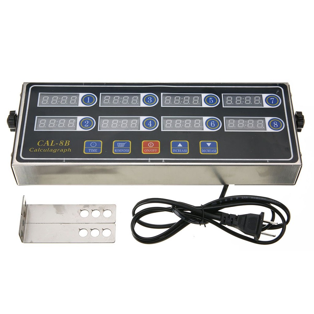 New 50/60Hz 8 Channels Digital Timer Kitchen Basket Shaking Timing AC ...