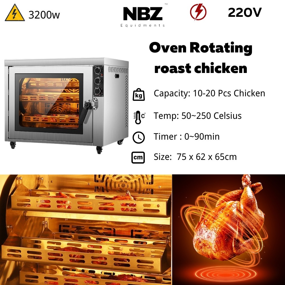 5 Rotary Fully automatic commercial oven rotating electric heating ...