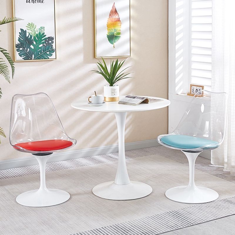 Acrylic small computer chair, transparent office swivel chair for home ...