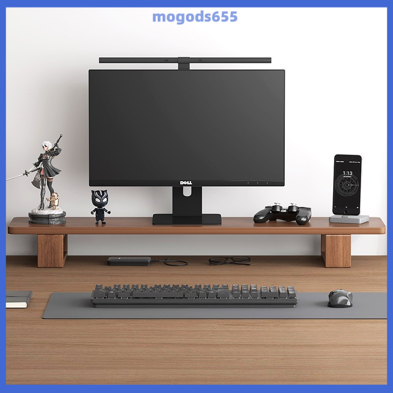 Monitor Computer Riser Desktop Shelf Shelf Desk Solid Wood Storage ...