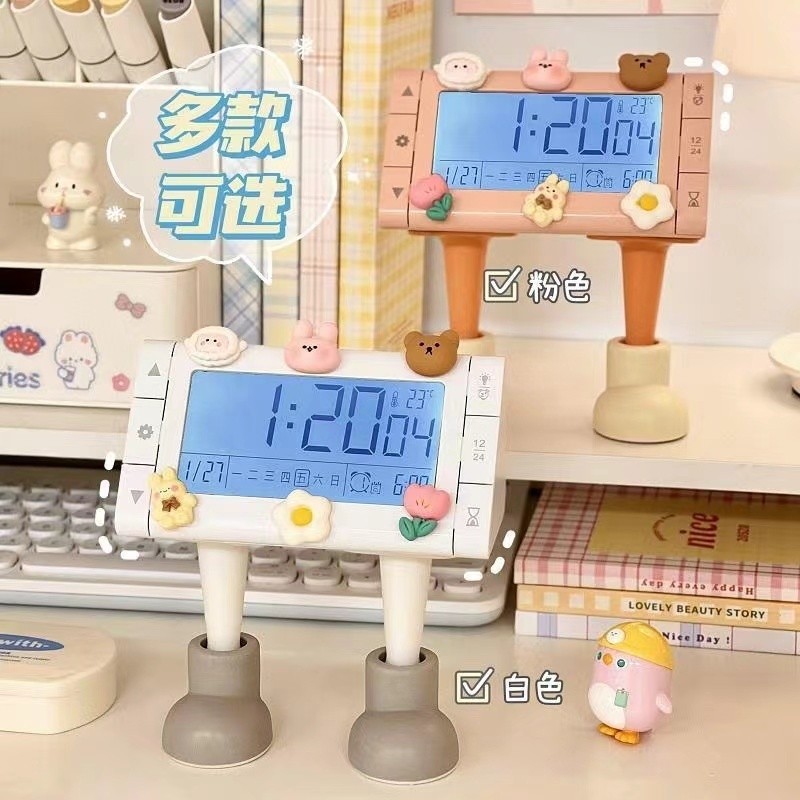 [New Style] Multifunctional Mini Alarm Clock Desktop Desktop Clock ...