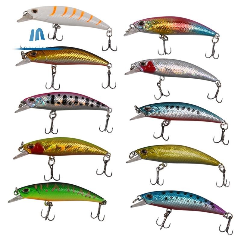 10PCS Lot Lase Lure Internal Coloring Minnow Floating Fishing Lures ...