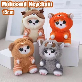 Shark Cat Plush Doll Cute Key Chain Anime Mofusand 13Cm Plush Keychain Kitty Melody Cinnamoroll