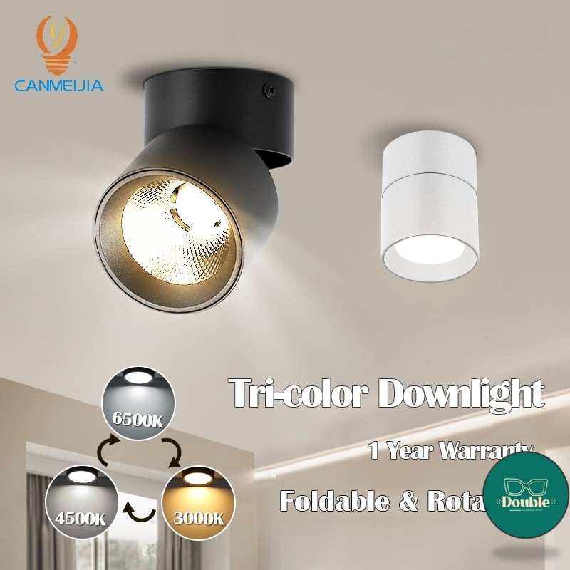 DG Tri-color Downlight Surface Mounted Lampu LED Ceiling Lamp AC220V 5W ...