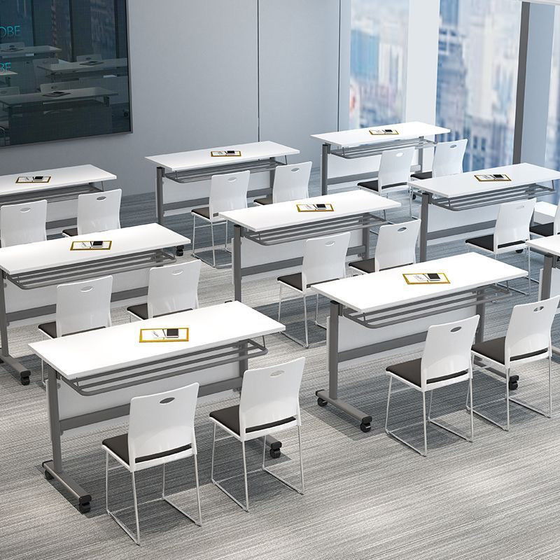 Conference Table Movable Folding Rectangular Office Conference Table ...